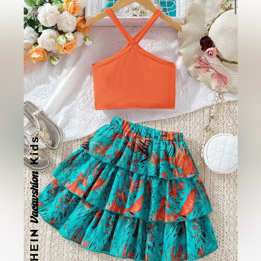 Tropical skirt set